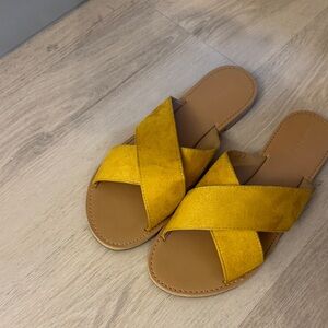 Yellow Slide Sandals